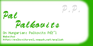 pal palkovits business card